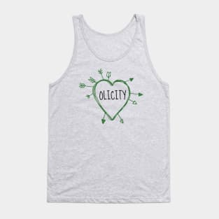 Olicity - Heart with Green Arrows Doodle Tank Top